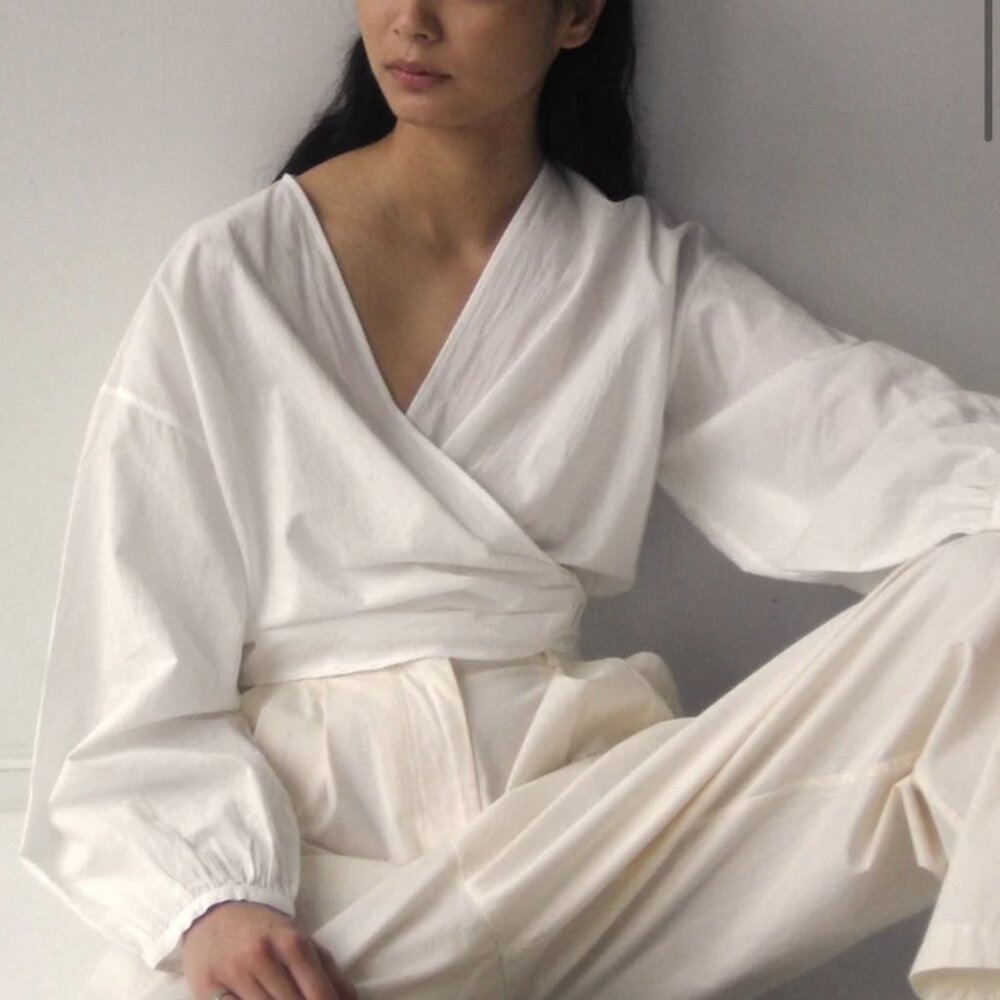 Shaina Mote Giverny Blouse in Salt - Picture 2 of 4